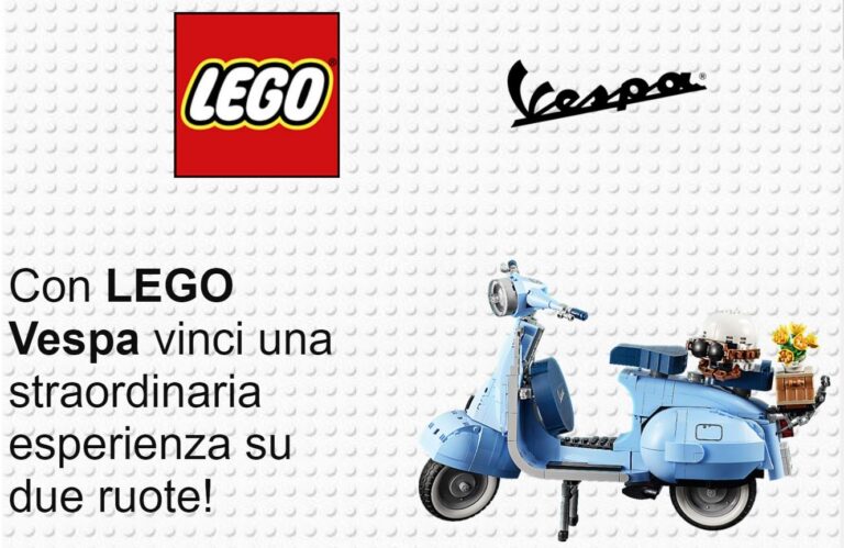 Concorso Lego: con il set LEGO Vespa 125 vinci una straordinaria esperienza su due ruote!
