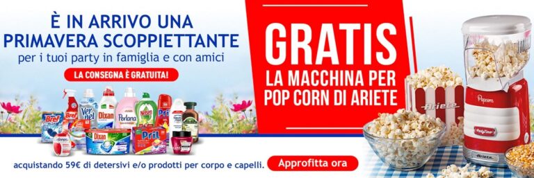 Con Casa Henkel gratis per te la macchina per popcorn di Ariete