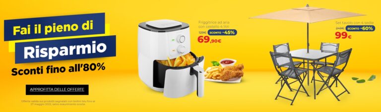 Con Kasanova fai il pieno di risparmio: sconti fino all’80% su tavola, cucina, cottura, tessile e pulizia