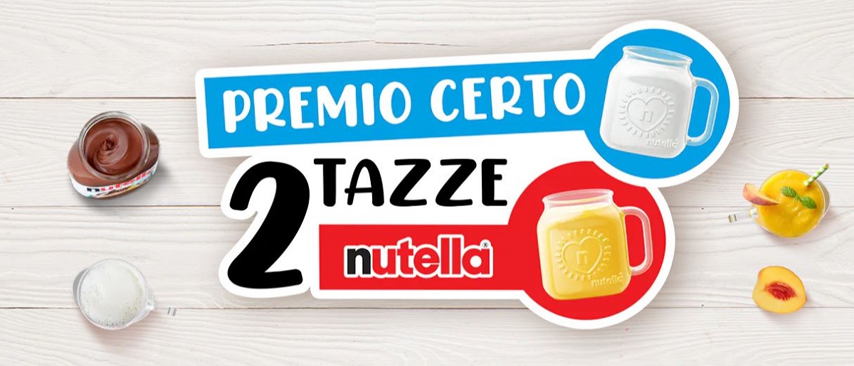 Kinder e Ferrero - due tazze nutella in regalo