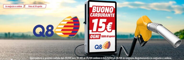 Con Mediaworld hai buoni carburante Q8