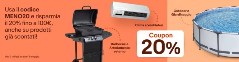 Codice sconto MENO20 ebay