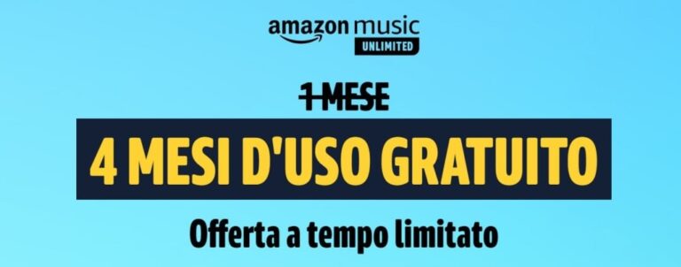 Prime Day 2022: 4 mesi di prova Amazon Music Unlimited GRATIS!