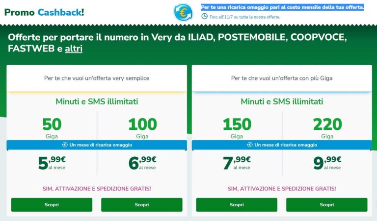 Cashback Very Mobile