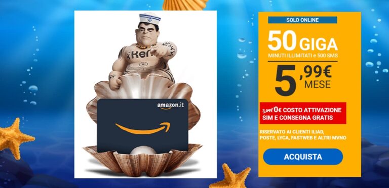 Kena mobile: passa a kena e ricevi un buono amazon da 10€