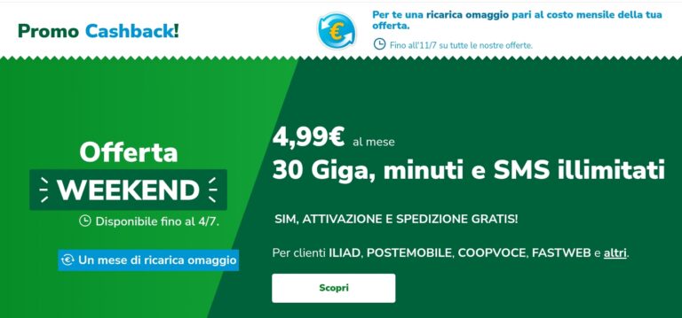 Torna Very Mobile a 4,99: con la promo cashback e porta un amico hai ben 2 mesi gratis