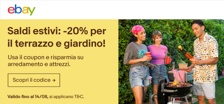 Codice eBay FUORITUTTO22 per giardino