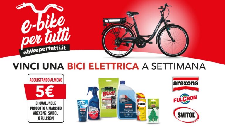 Concorso Arexons “e-Bike per tutti”: in palio una bici elettrica ogni settimana