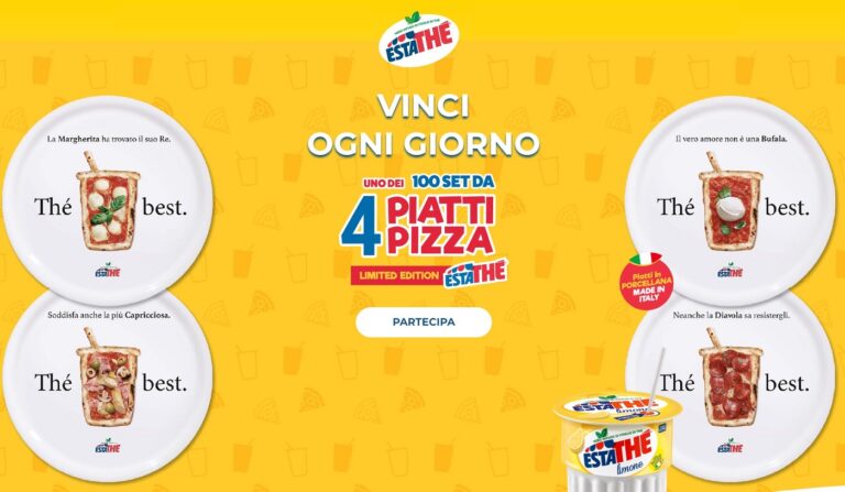 Concorso Con Estathé i piatti pizza 2022