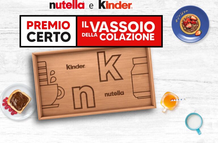Kinder e Ferrero Premio cento vassoio della colazione