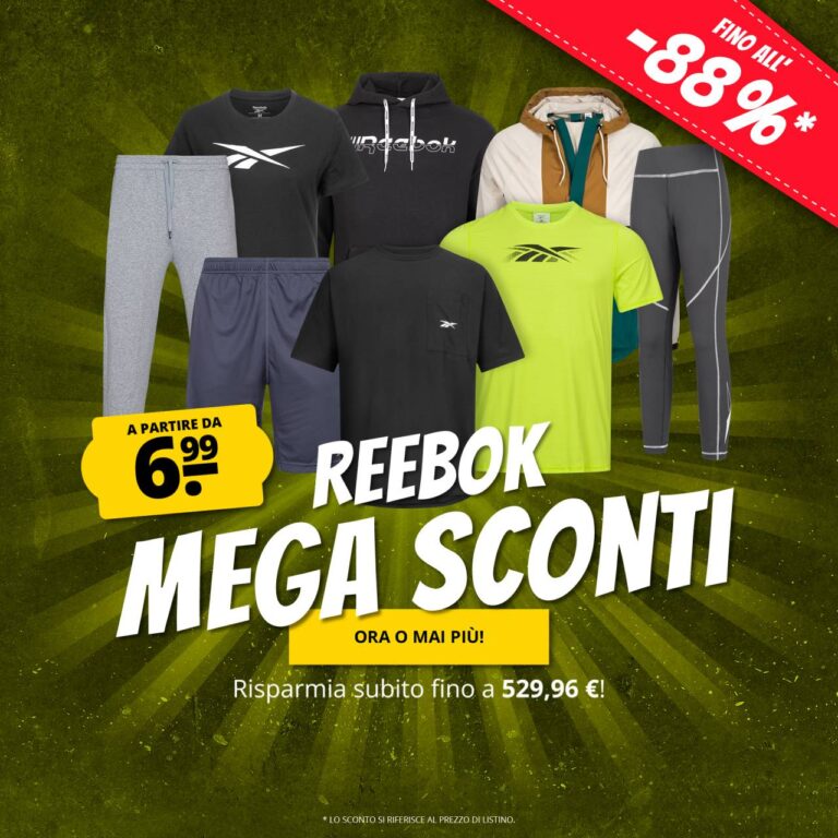 Reebok sconti pazzeschi Sconto Sport