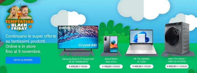 Temptation Black Friday: Offerte esclusive su migliaia di prodotti