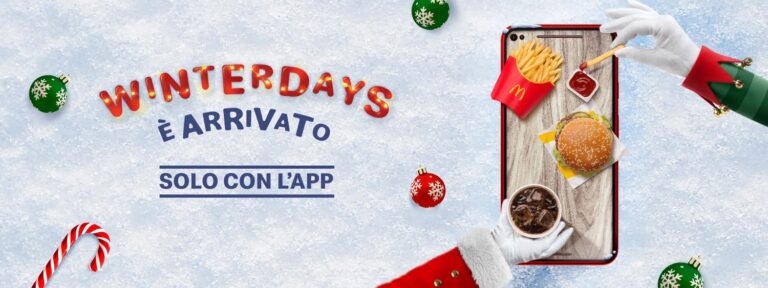 Winterdays McDonald’s 2022: offerte ogni giorno sino al 25 dicembre