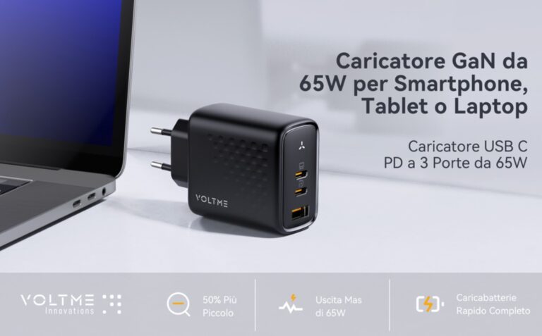 Caricabatterie VOLTME Revo 65W: la scelta perfetta per la tua vita in mobilità