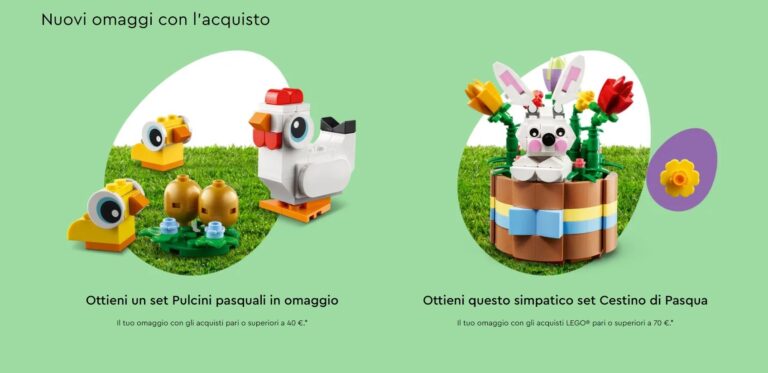 Festeggia la Pasqua con LEGO, per te 2 set in omaggio!