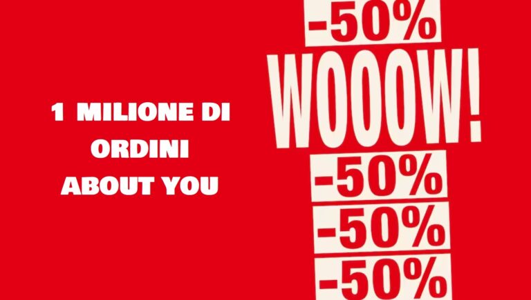 Festeggia con About You: fino al 50% EXTRA su tutto il catalogo in occasione di 1 milione di ordini!