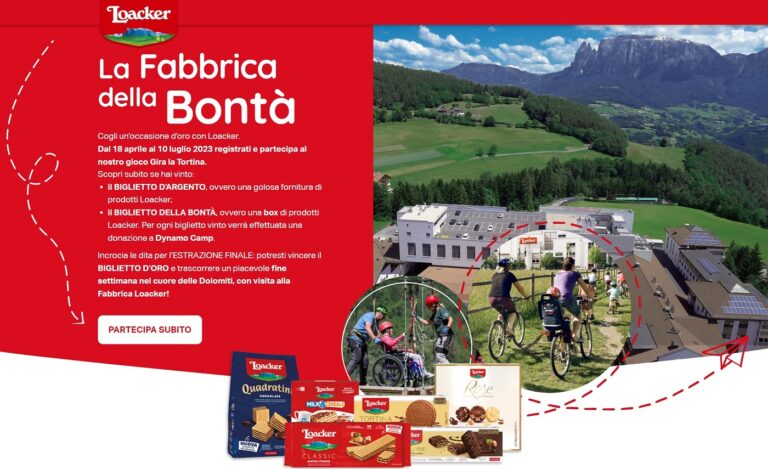 Concorso Loacker: “La fabbrica della bontà” mette in palio forniture Loacker e un weekend nelle Dolomiti