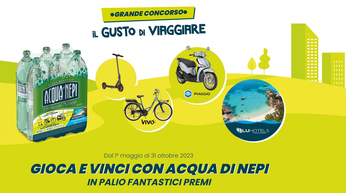 Concorso "il gusto di viaggiare " di Acqua Nepi
