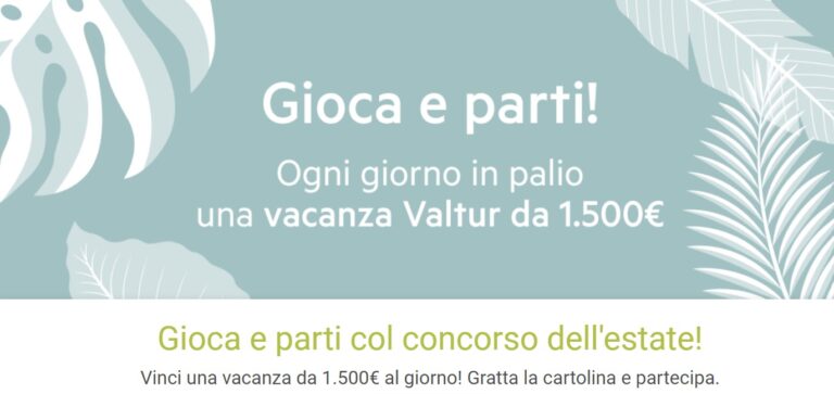 Concorso “Gioca e viaggia Upim”: vinci una vacanza Valtur da 1.500 euro