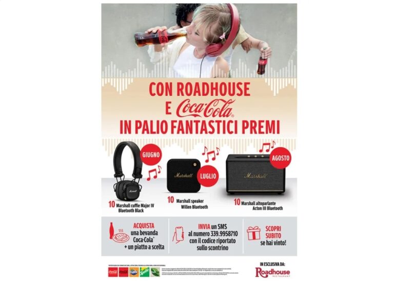 Concorso con Roadhouse e coca cola vinci fantastici premi
