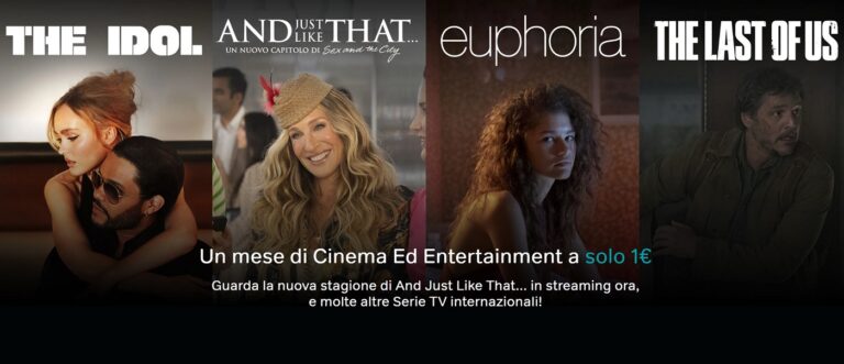 Promo NOW TV: pass Cinema + Entertainment a solo 1€