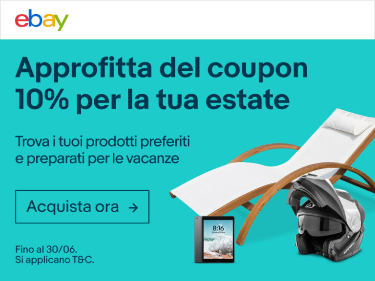 Promo ebay VACANZE23 - codice sconto 10%