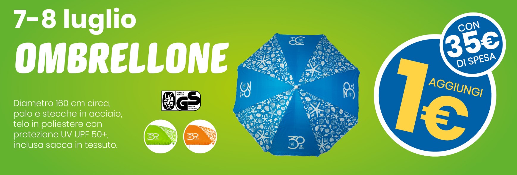 Ombrello Eurospin con solo 1€