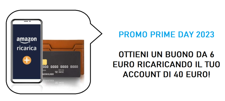Promo ricarica account Prime Day 2023