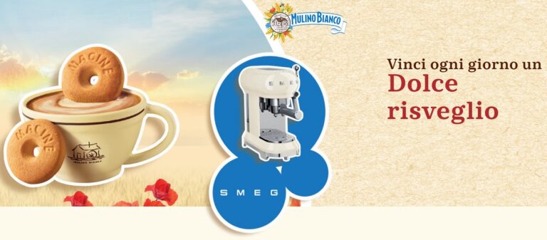 Concorso Mulino Bianco: in palio ogni giorno una macchina da caffè espresso SMEG!