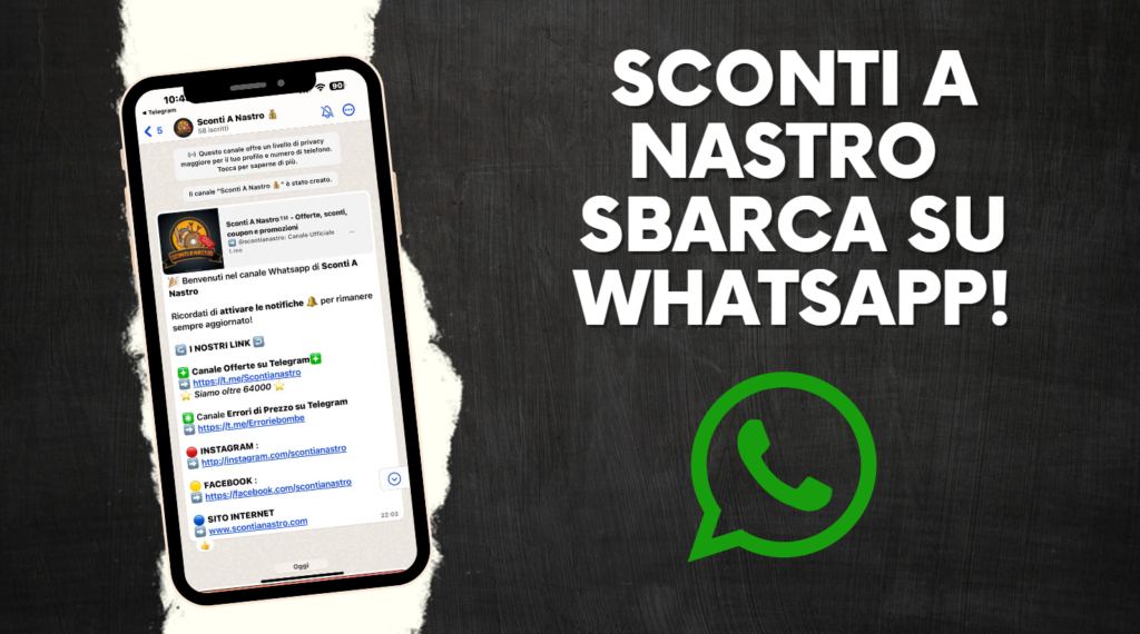 Canale whatsapp Sconti A Nastro
