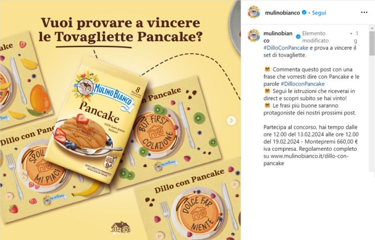 Concorso gratuito Mulino Bianco - vinci tovagliette