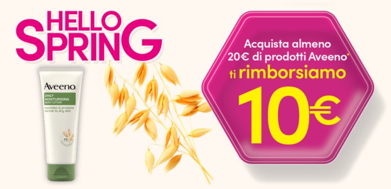 Promozione Cashback Aveeno Hello Springs