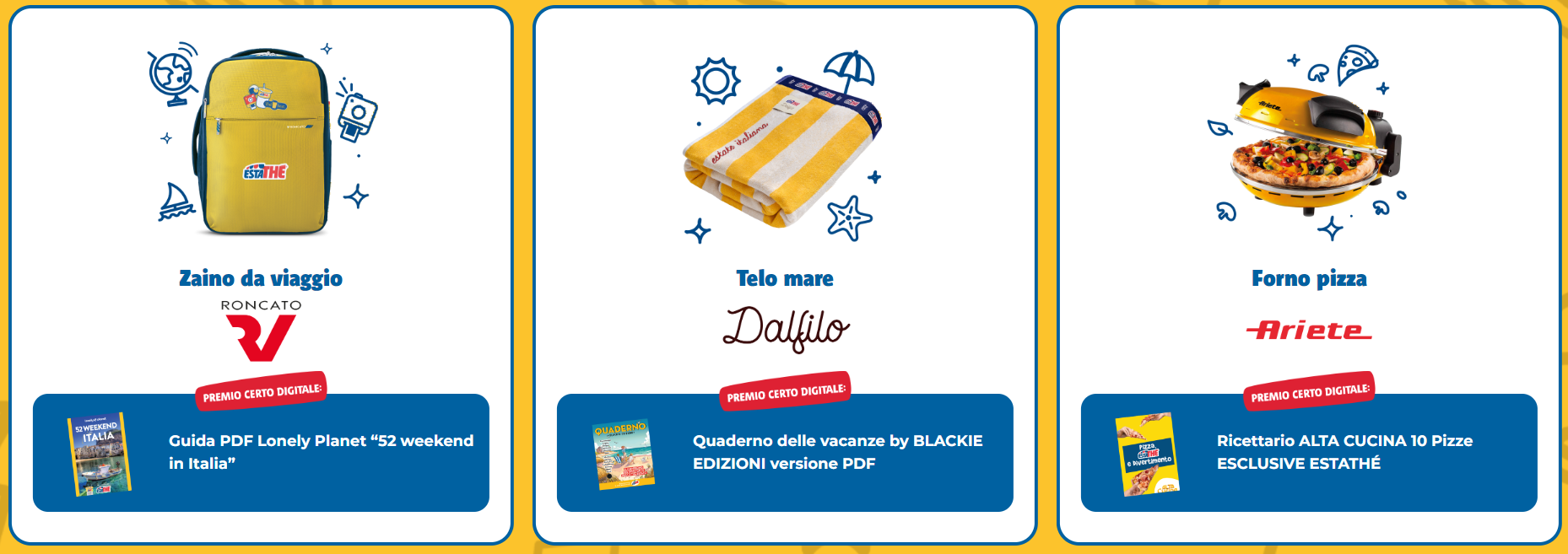 Lotteria dell'Estathé premi in palio