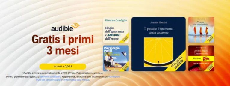 L’offerta di cui non puoi fare a me: 3 mesi GRATIS di Audible