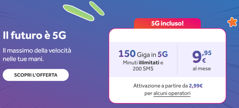 Ho.Mobile lancia due super offerte di settembre: 150 Giga da 6,95€ o 5G incluso a 9,95€