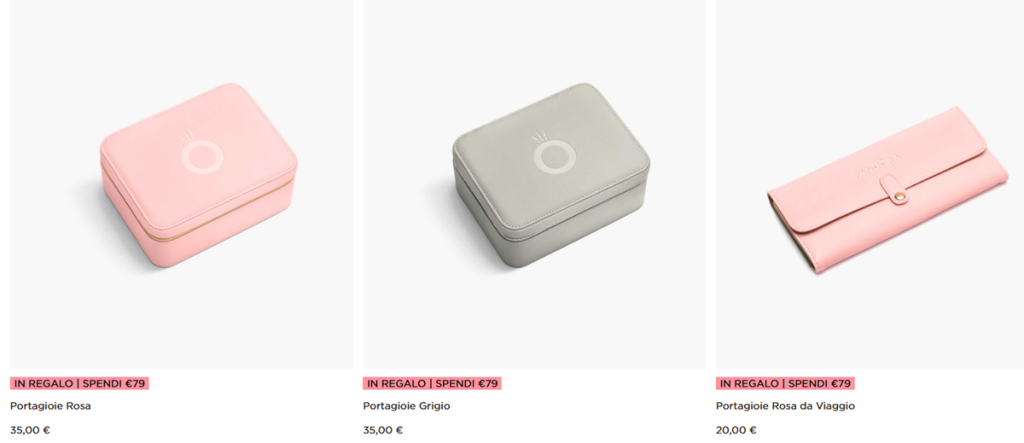 Un portagioie in omaggio con Pandora