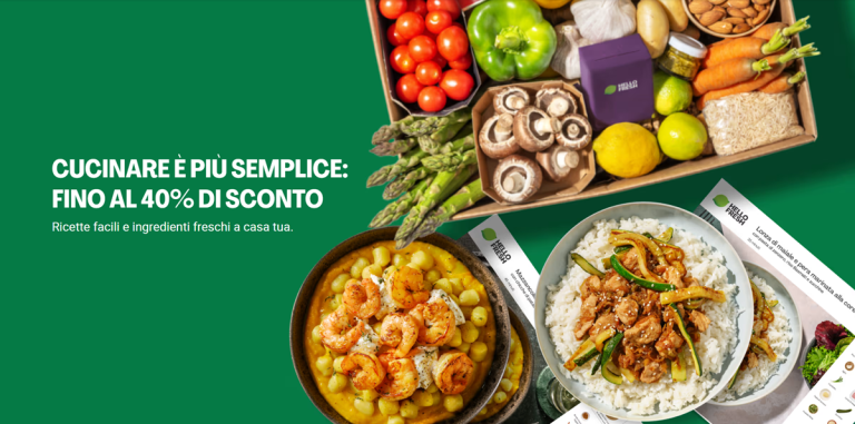 Scopri HelloFresh: risparmia il 40% sulla prima box + 3 box al -25%! Metti in pausa o cancella quando vuoi