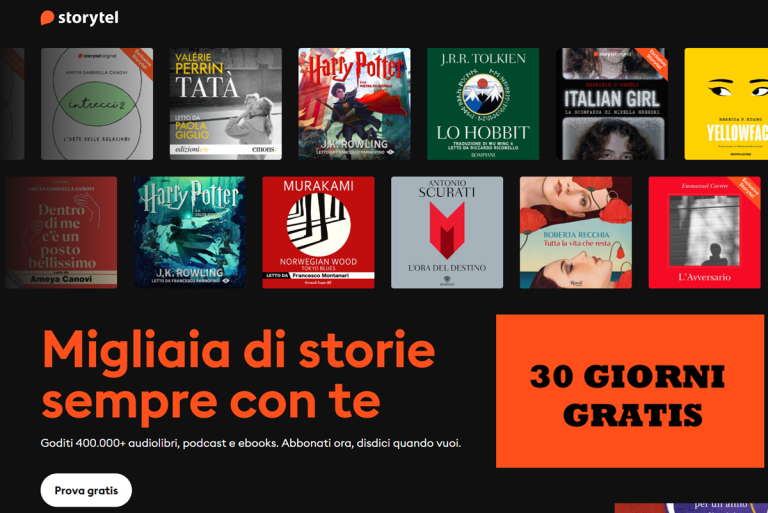 Storytel: prova Gratis 30 giorni e accedi a oltre 400.000 audiolibri, eBook e podcast