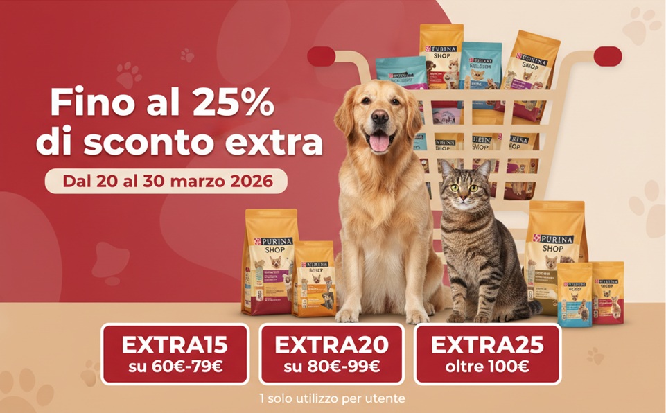 Offerta Purina Shop codici sconto extra