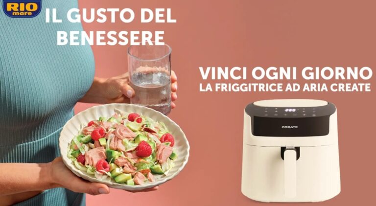 Concorso Rio Mare 2026: vinci una friggitrice ad aria Create