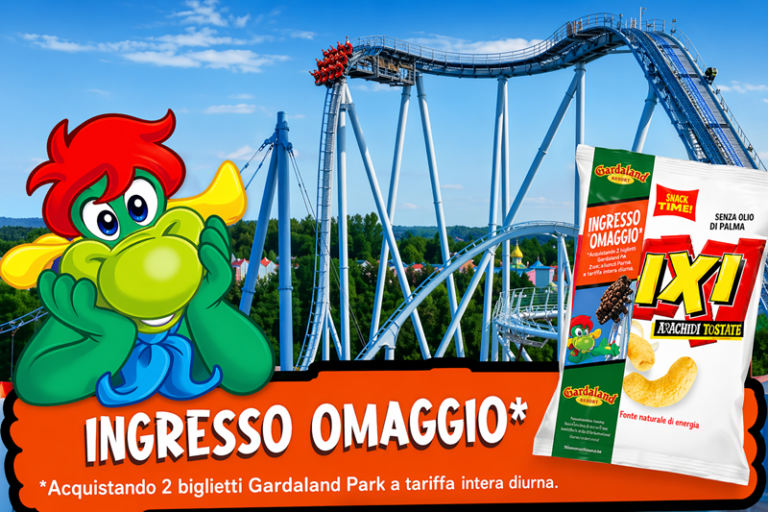 San Carlo regala un ingresso omaggio a Gardaland: il coupon è nella confezione di snack