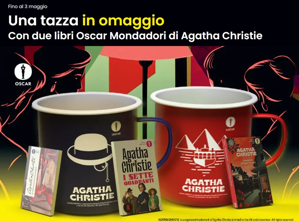 Tazza Agatha Christie in omaggio su IBS