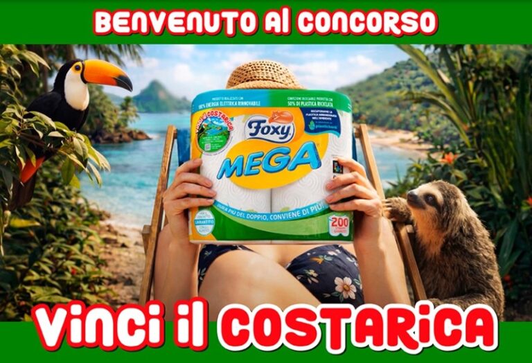 Concorso Foxy Mega Asciugatutto 2026: vinci uno zaino Delsey o un viaggio in Costa Rica