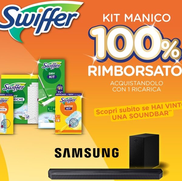 Cashback Swiffer: richiedi il rimborso di 1 Starter Kit
