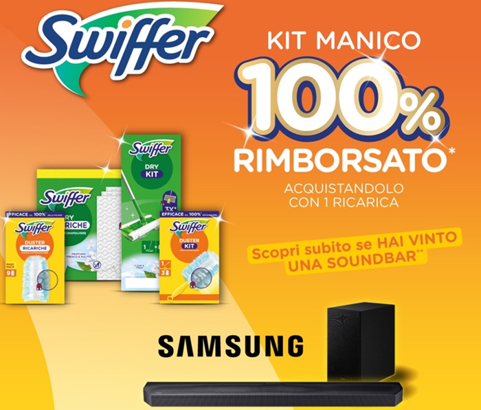 Cashback Swiffer: richiedi il rimborso di 1 Starter Kit