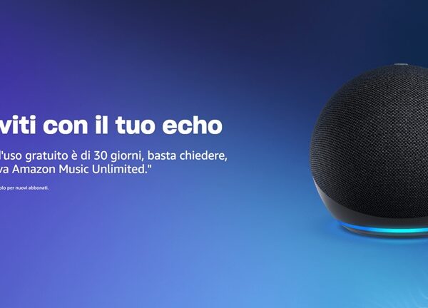 con Amazon echo gratis 30 giorni di music unlimited