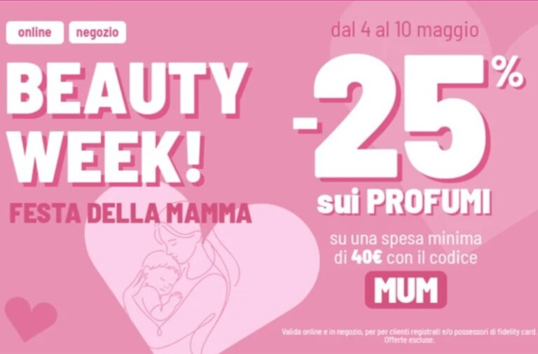 Codice MUM Caddy’s Festa della Mamma 2026: -25% sui profumi da 40€