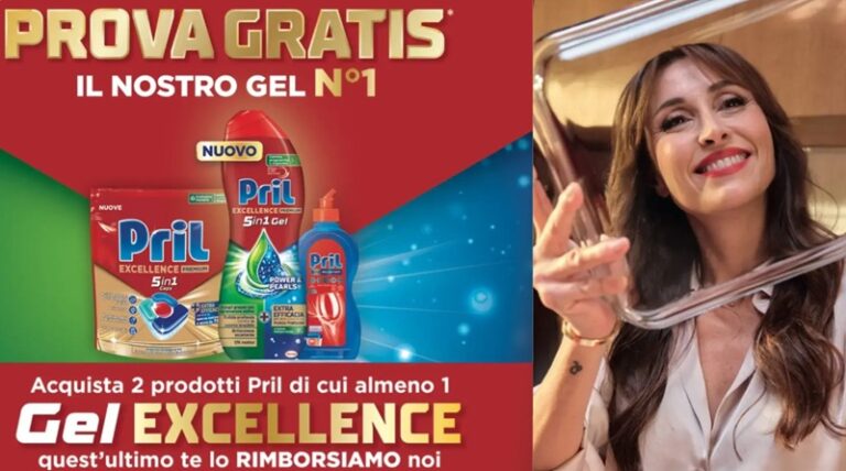 Cashback Pril Gel Excellence 2026: prova gratis fino a 9,99€
