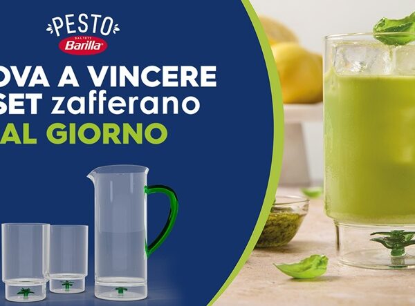 Concorso Barilla Pesto "Vinci Set Zafferano": ogni giorno in palio caraffa e 6 bicchieri