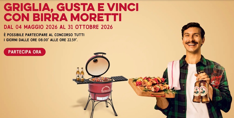 instant win Birra Moretti barbecue ceramica